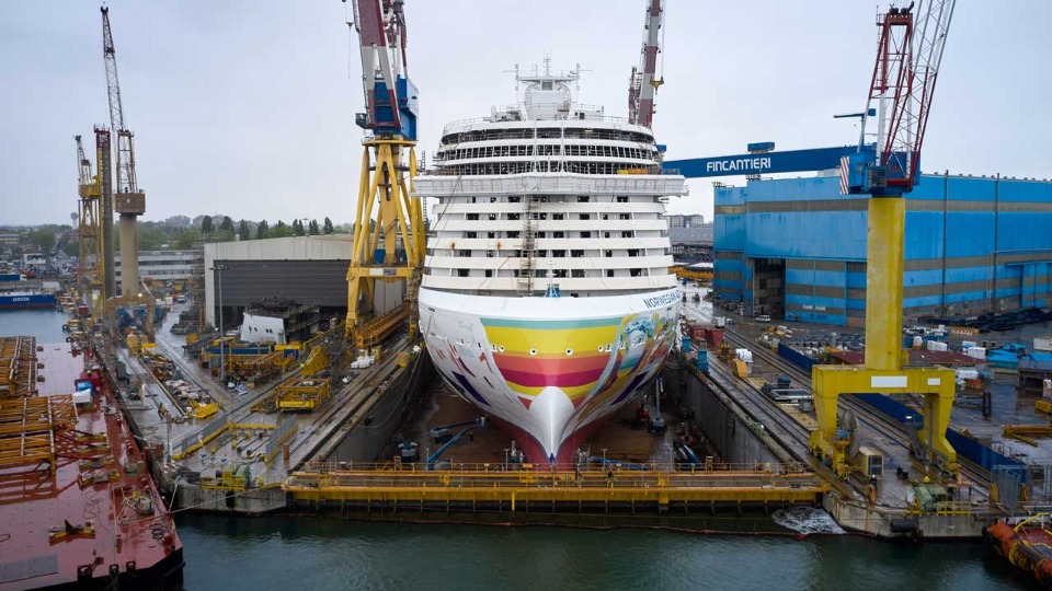 Norwegian Cruise Line Marks Milestone with Float Out of Norwegian Aqua™