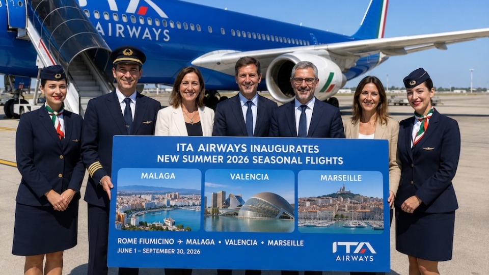 ITA Airways Adds Malaga, Valencia and Marseille