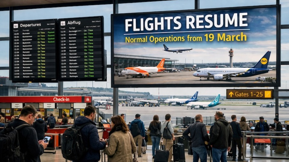 Flight operations to resume at Berlin Brandenburg Airport on 19 March after strike disruption
