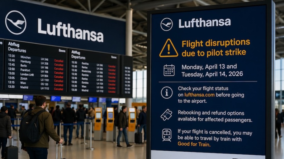 Lufthansa flights hit by pilot strike in April