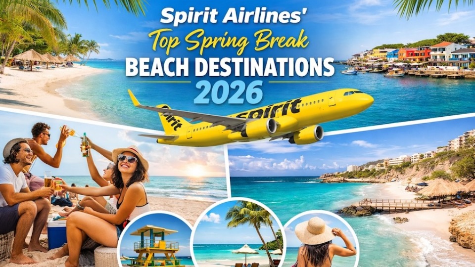 Spirit Airlines Reveals Top Spring Break Beach Picks 2026