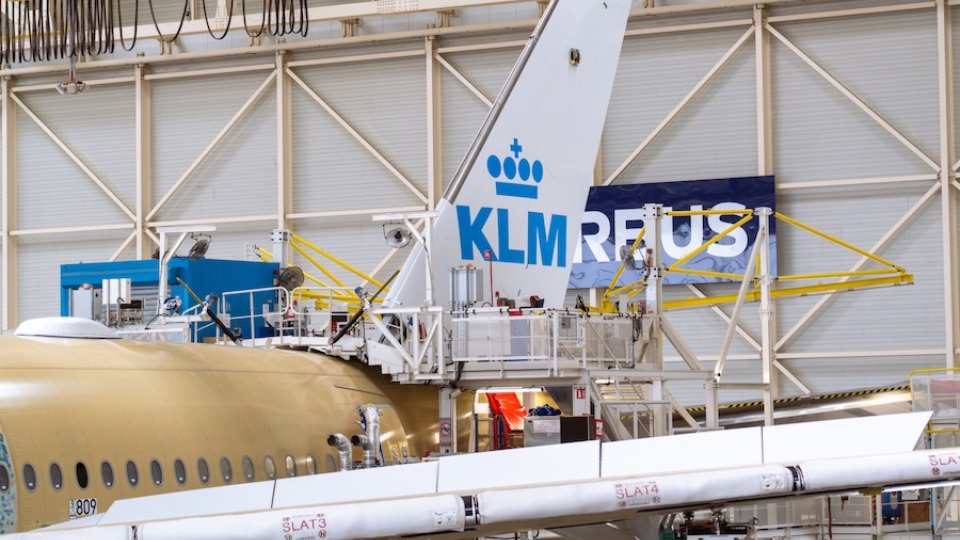 KLM&rsquo;s first Airbus A350 enters final assembly in Toulouse
