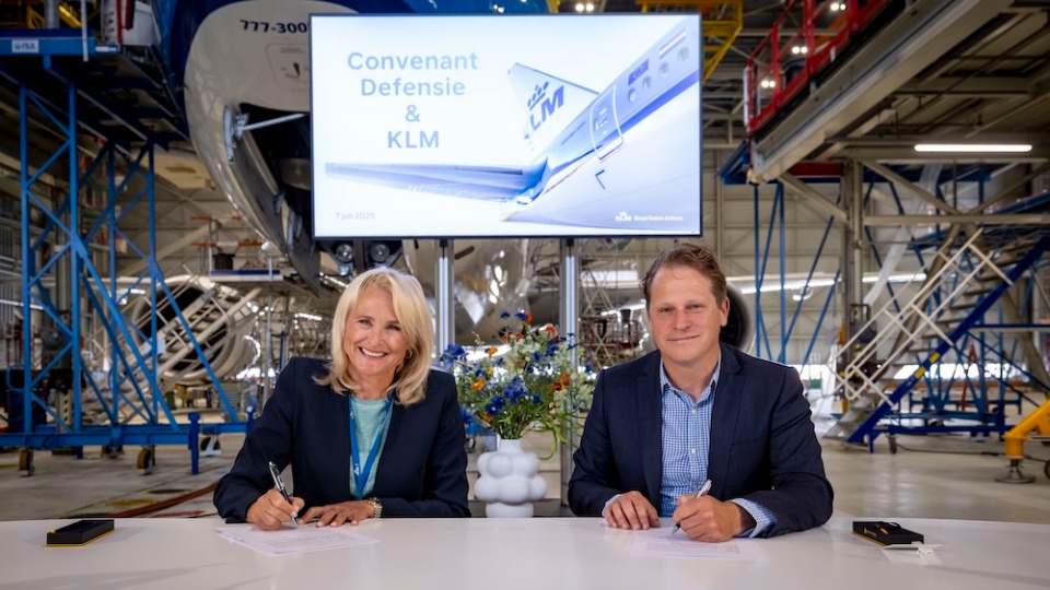 KLM and Dutch Defense sign deal for joint aviation efforts
