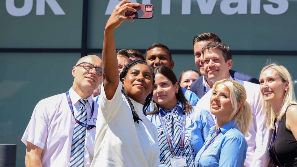 Kemi Badenoch opens new domestic arrivals hall at Stansted