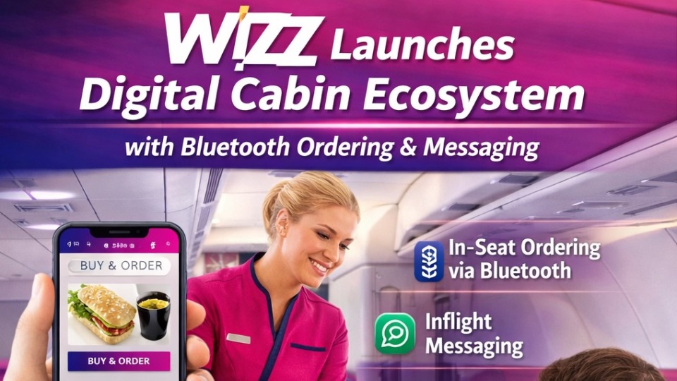 Wizz Air launches digital cabin ecosystem with Bluetooth ordering and onboard messaging