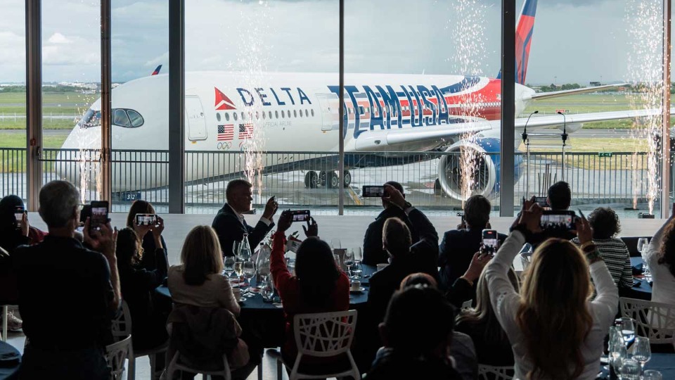 Delta Celebrates Team USA with Special Aircraft Livery Unveil in Toulouse