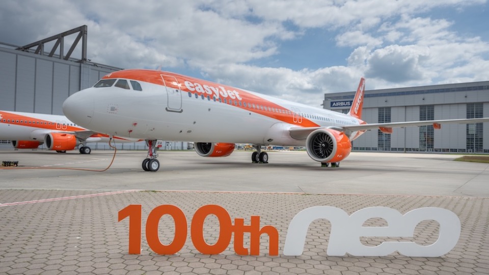 easyJet Takes Delivery of Its 100th Airbus NEO Aircraft in Hamburg