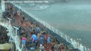Strong Winds Challenge Vessels Near Royal Caribbean Isle