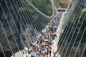 The longest glass bridge in the world, temporarily closed