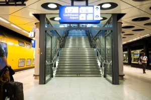 Schiphol Airport Station Upgrades with New Stairs, Escalators, and Lifts