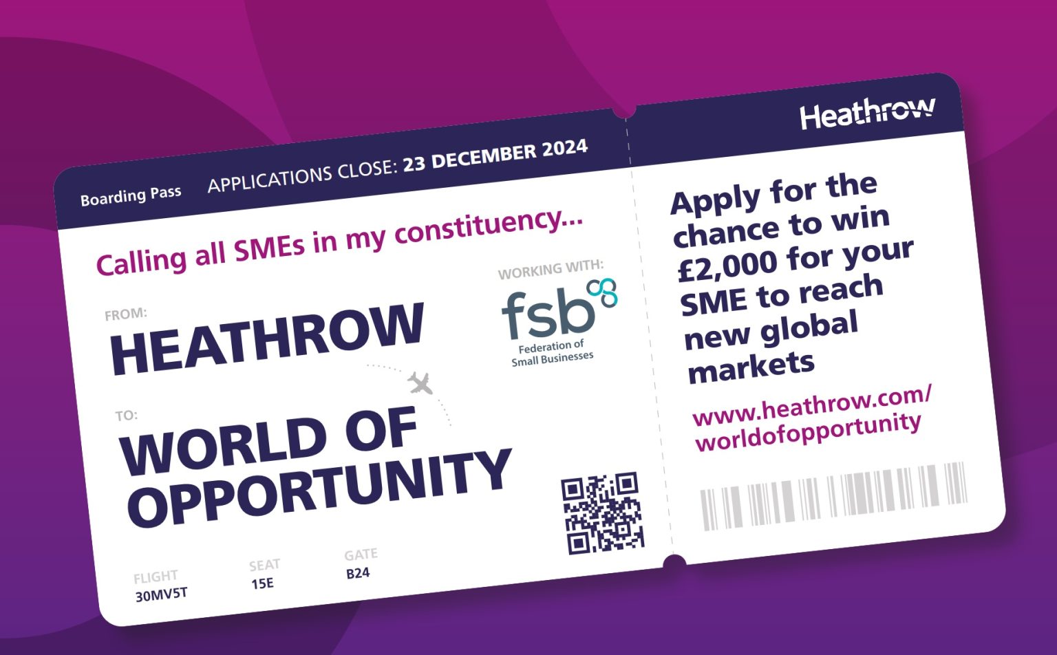 Heathrow Relaunches World of Opportunity for Budding Exporters