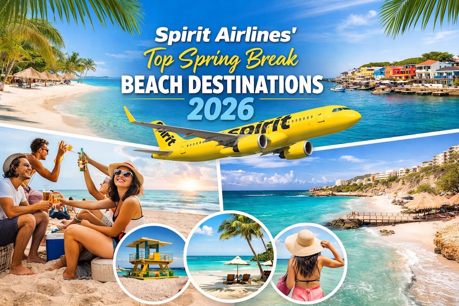 Spirit Airlines Reveals Top Spring Break Beach Picks 2026