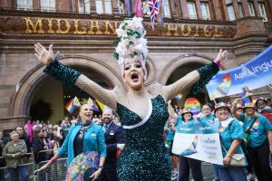 Aer Lingus and Drag Queen Avryll Nitrate Shine at Manchester Pride Parade