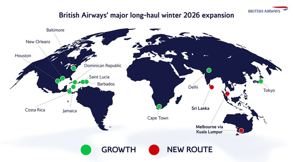 British Airways Expands Long-Haul Network for Winter 2026 with New Routes to Melbourne and Colombo