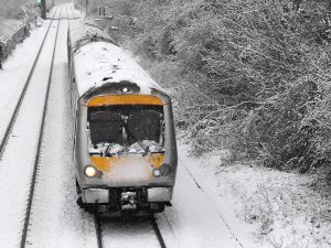 Extreme weather in UK affects railway traffic