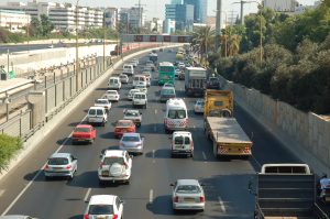 Traffic congestion during the Passover holiday in Israel