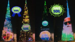 Burj Khalifa joins the Save Soil Movement