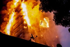 London – Grenfell Tower on fire