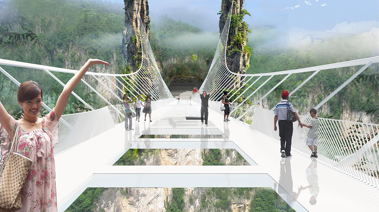 The longest glass bridge to be ready by the end of the year