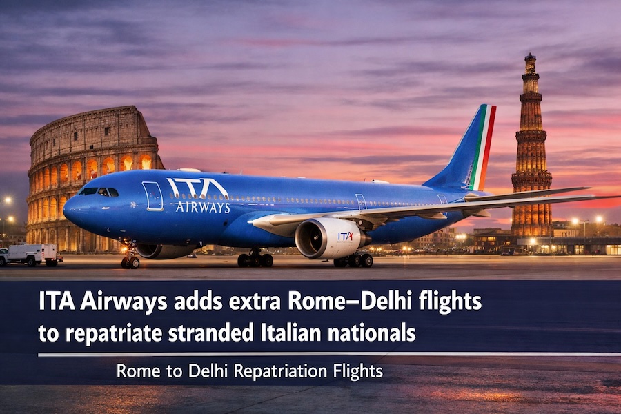 ITA Airways adds extra Rome–Delhi flights to repatriate stranded Italian nationals