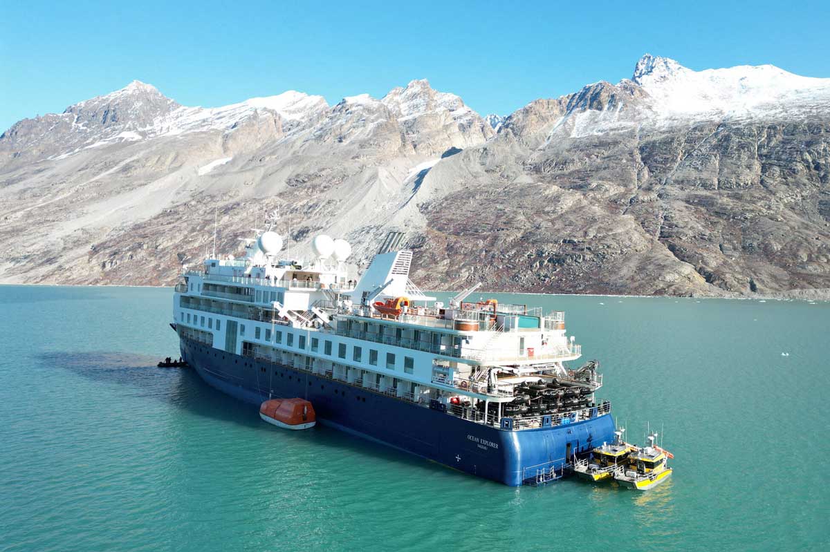 Cruise Liner Stuck In Greenland