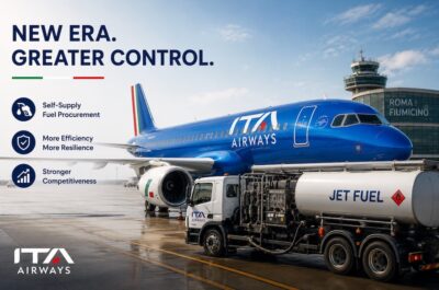 ITA Airways Becomes Italy’s First Airline to Introduce Self-Supply Jet Fuel Procurement