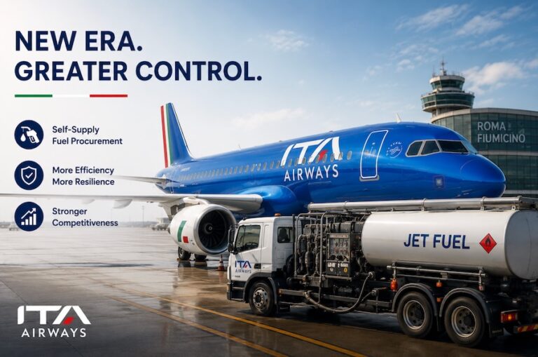 ITA Airways Becomes Italy’s First Airline to Introduce Self-Supply Jet Fuel Procurement