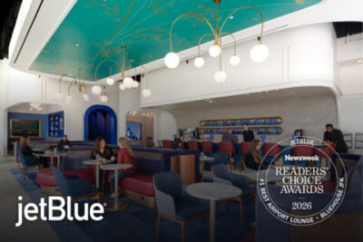 JetBlue’s BlueHouse Lounge at JFK Named Best Airport Lounge in Newsweek Readers’ Choice Awards