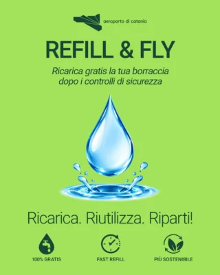 Catania Airport Offers Free Water Refills for Travellers