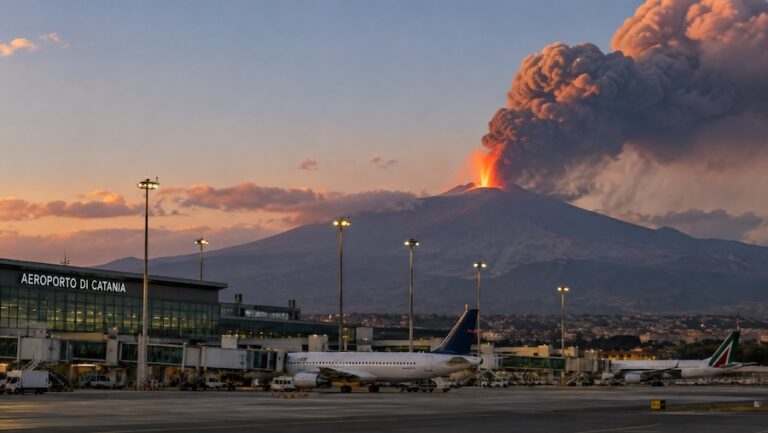 Catania Airport Suspends Flights Until 10 PM Due to Mount Etna Eruption