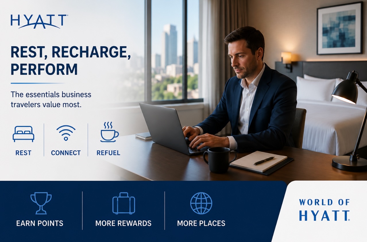 Hyatt Survey Finds 90% of Business Travelers Use Hotel Rooms to Switch Off