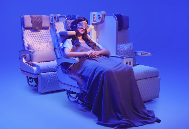 Emirates Unveils World's First Electrically Powered Premium Economy Seat 2 Emirates Unveils World's First Electrically Powered Premium Economy Seat - Introducing Emirates worlds first electric Premium Economy seat with full height privacy screen