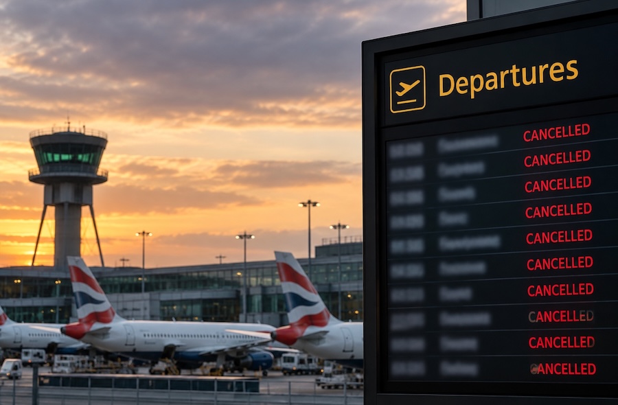 UK Flight Disruption Continues After NATS System Failure Cancels More Than 1,000 Flights