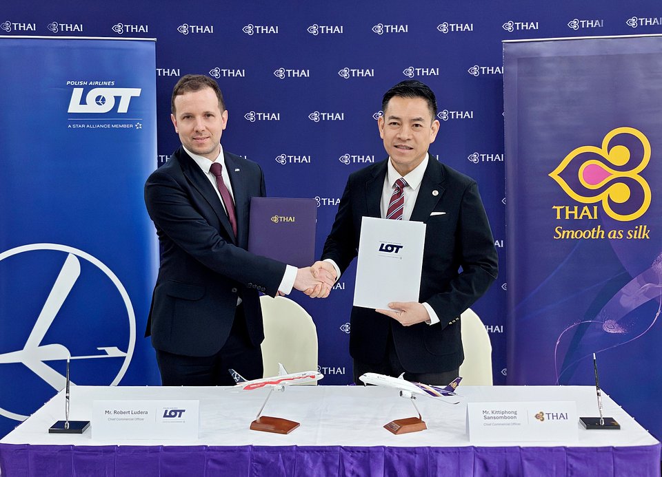 LOT and Thai Airways plan codeshare partnership for summer 2027